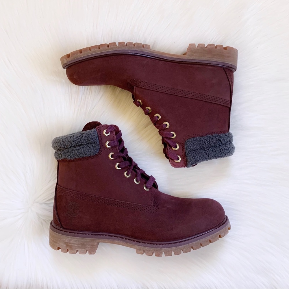 Timberland Burgundy Premium 6” Waterproof Boots - Picture 4 of 6